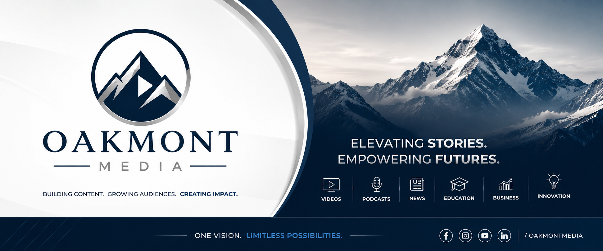 Oakmont Media mountain brand banner